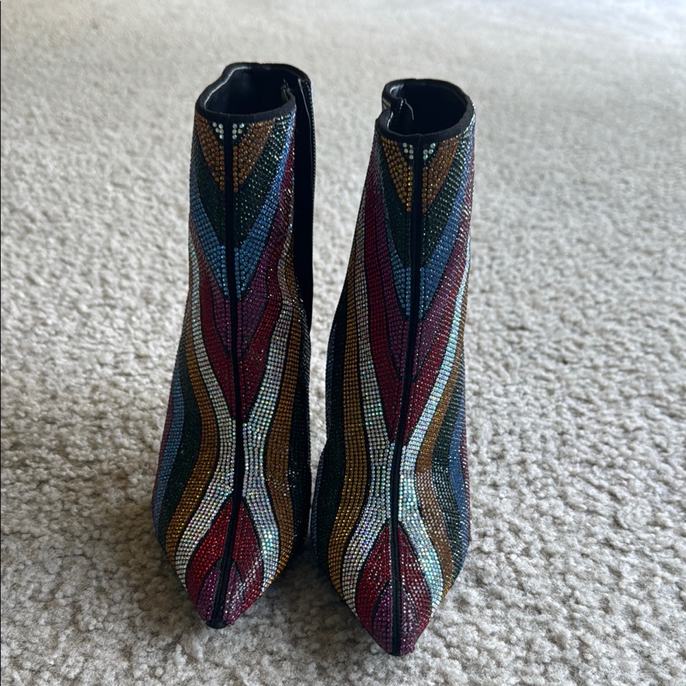 INC International Concepts Red and Blue Heeled Boots